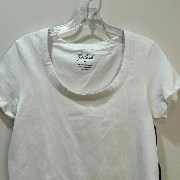 Splash White Crop T-Shirt XL Brand New - Picture 2 of 5